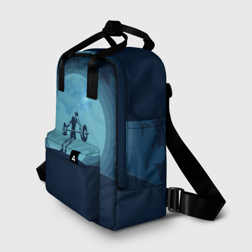 Женский рюкзак 3D с принтом Тяжёлая атлетика, фото на моделе #1