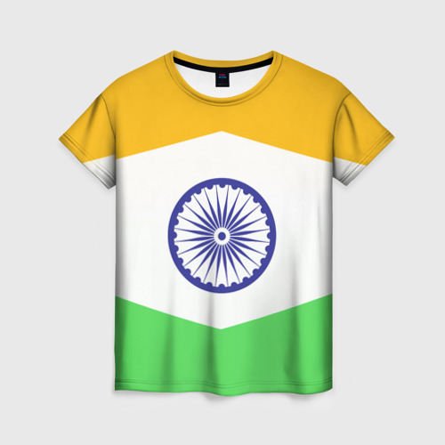 Женская футболка 3D с принтом Индия, вид спереди #2