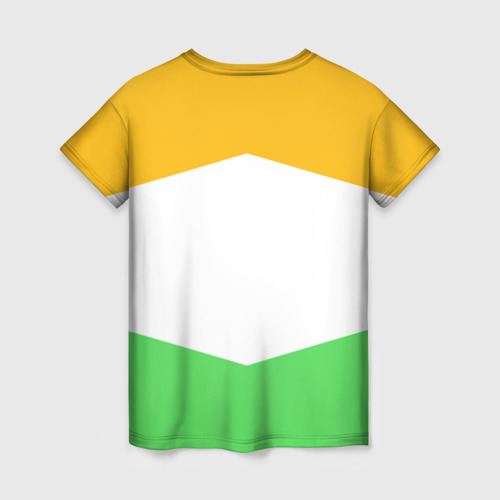 Женская футболка 3D с принтом Индия, вид сзади #1