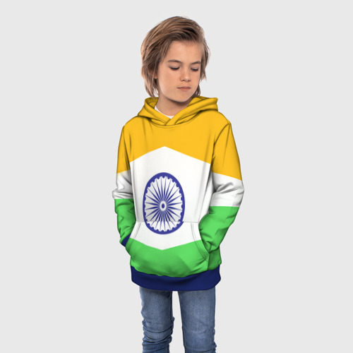 Детская толстовка 3D с принтом Индия, фото на моделе #1
