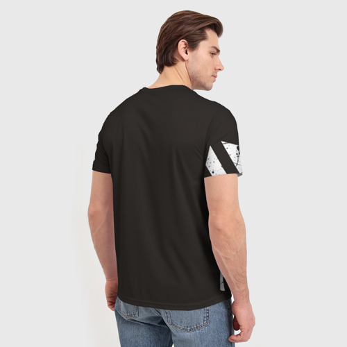 Мужская 3D футболка с принтом Dangerous Angry, вид сзади #2