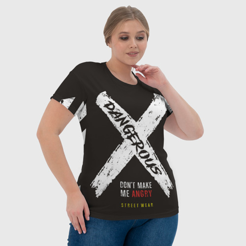 Женская футболка 3D с принтом Dangerous Angry, фото #4