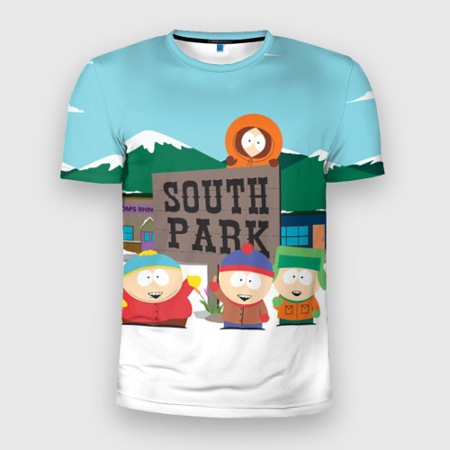Мужская футболка 3D Slim с принтом ЮЖНЫЙ ПАРК | SOUTH PARK (Z), вид спереди #2