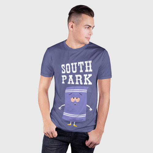 Мужская футболка 3D Slim с принтом South Park Полотенчико | Южный парк (Z), фото на моделе #1