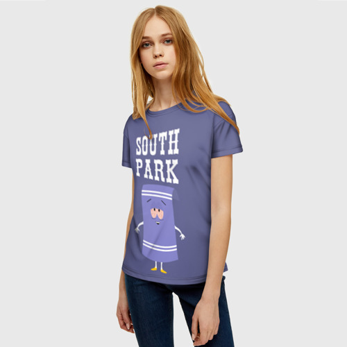 Женская футболка 3D с принтом South Park Полотенчико Южный Парк, фото на моделе #1
