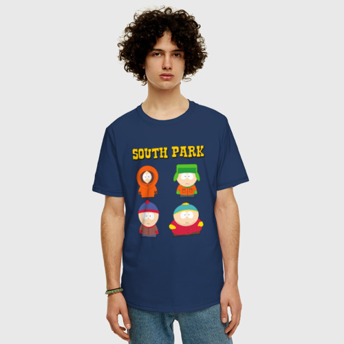 Мужская футболка хлопок Oversize с принтом ЮЖНЫЙ ПАРК | SOUTH PARK (Z), фото на моделе #1