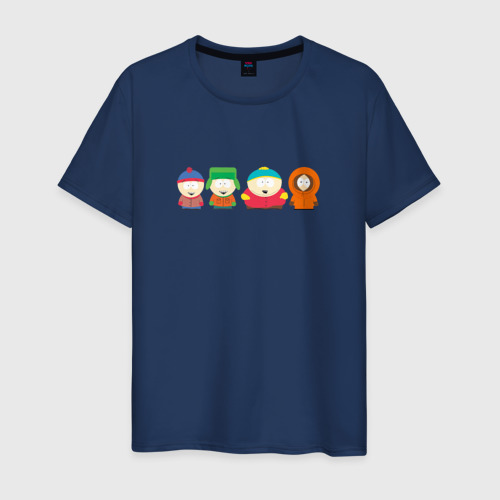 Мужская футболка хлопок с принтом South Park Саус Парк, вид спереди #2