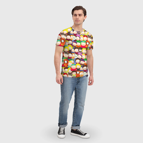 Мужская футболка 3D с принтом ЮЖНЫЙ ПАРК | SOUTH PARK (Z), вид сбоку #3