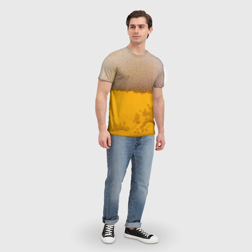 Мужская футболка 3D с принтом Пиво, вид сбоку #3