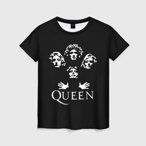Женская футболка 3D с принтом QUEEN, вид спереди #2