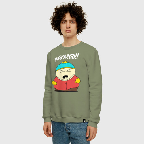 Мужской свитшот хлопок с принтом South Park, Эрик Картман, фото на моделе #1