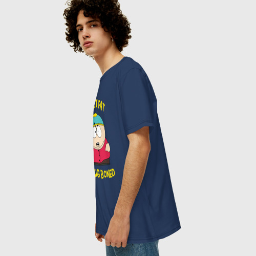 Мужская футболка хлопок Oversize с принтом Картман не толстый, вид сбоку #3