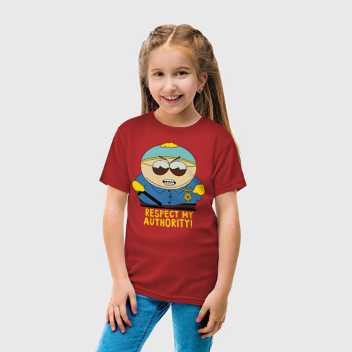Детская футболка хлопок с принтом South Park, Эрик Картман, вид сбоку #3