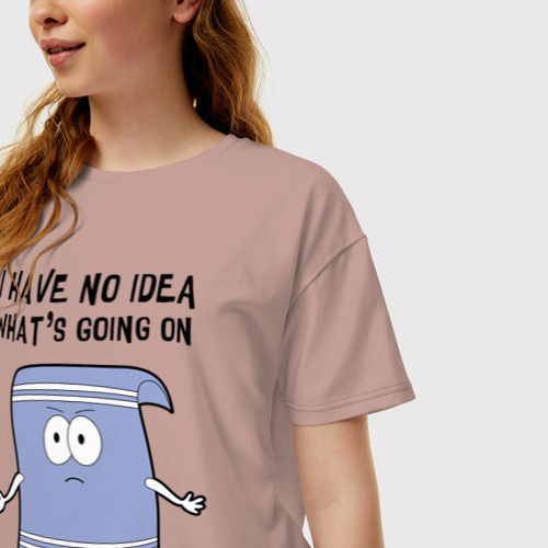 Женская футболка oversize с принтом South Park, Полотенчик, фото на моделе #1