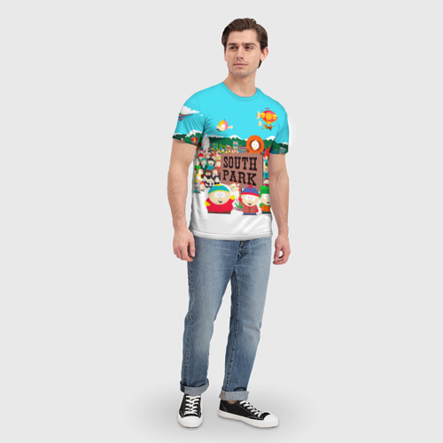 Мужская футболка 3D с принтом South Park, вид сбоку #3