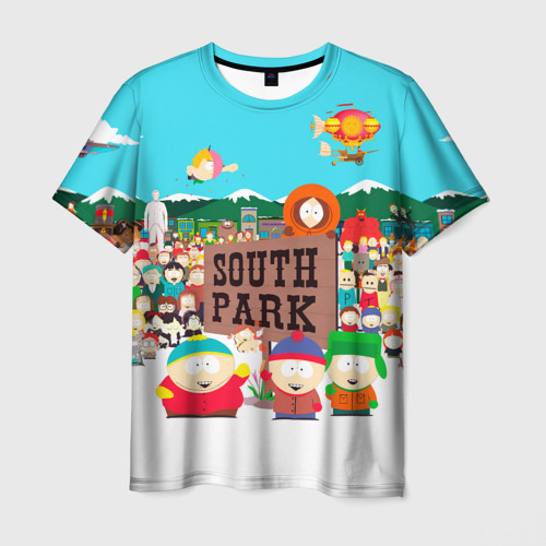 Мужская футболка 3D с принтом South Park, вид спереди #2