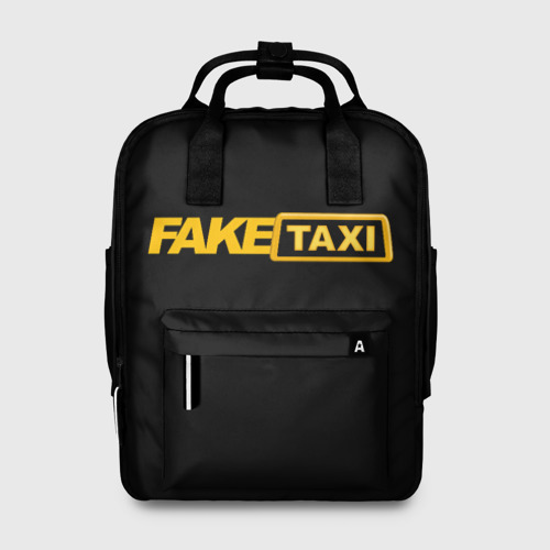 Женский рюкзак 3D с принтом Fake Taxi, вид спереди #2