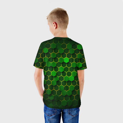 Детская 3D футболка с принтом ЧЕРЕПАШКИ - НИНДЗЯ, вид сзади #2