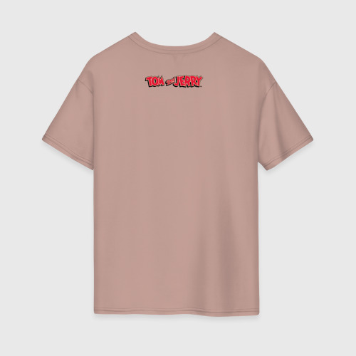 Женская футболка oversize с принтом Happy Jerry, вид сзади #1