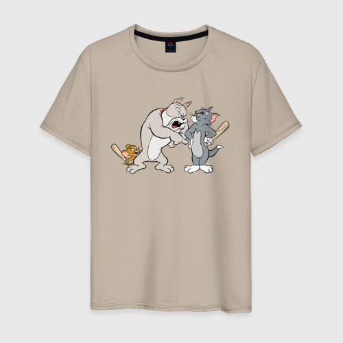 Мужская футболка с принтом Tom&Jerry, вид спереди #2