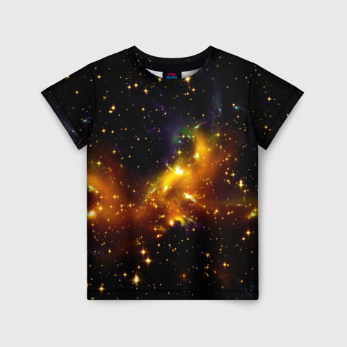 Детская футболка 3D с принтом Stars, вид спереди #2