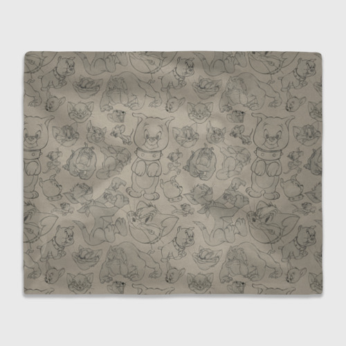 Плед 3D с принтом Heroes Tom&Jerry pattern, вид спереди #2