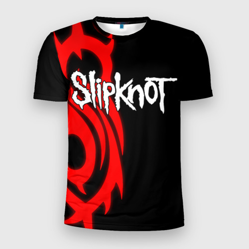 Мужская футболка 3D Slim с принтом Slipknot (7), вид спереди #2