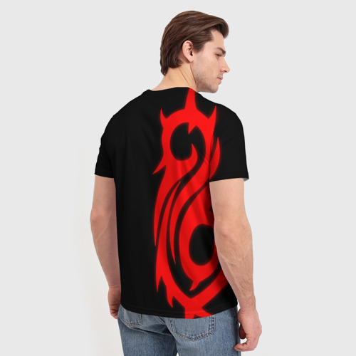 Мужская футболка 3D с принтом Slipknot (7), вид сзади #2