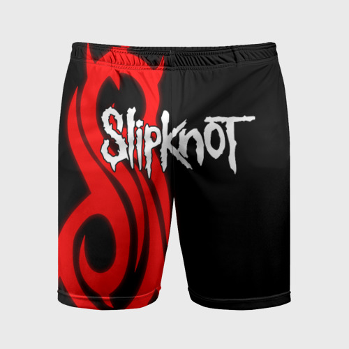Мужские шорты спортивные с принтом Slipknot (7), вид спереди #2