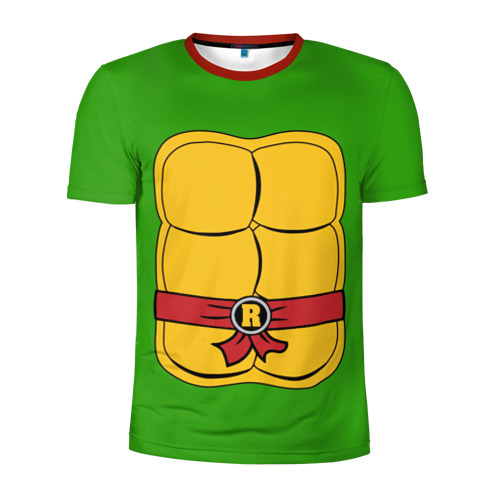 Мужская футболка 3D спортивная с принтом Черепашки-ниндзя (+на спине), вид спереди #2