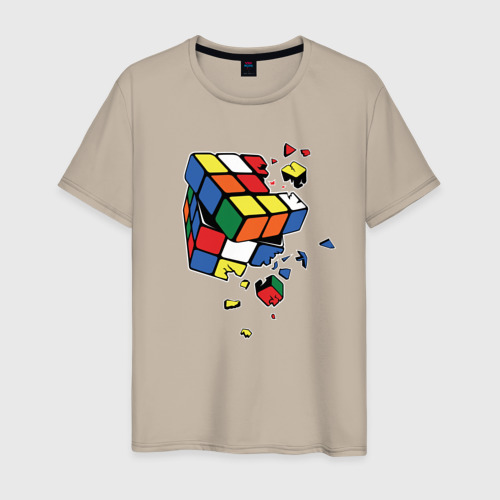 Мужская футболка с принтом Кубик Рубика, вид спереди #2