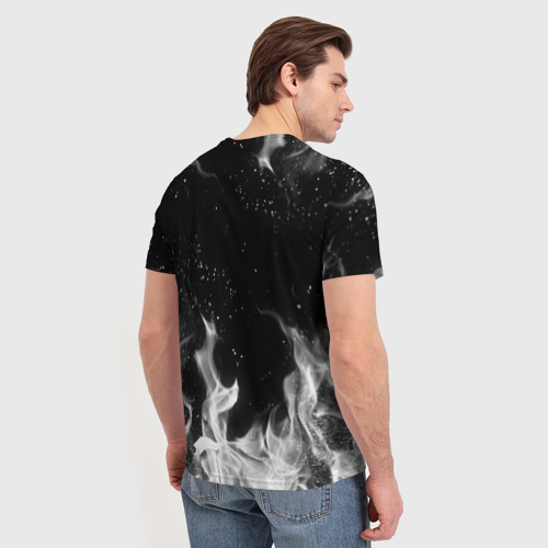 Мужская 3D футболка с принтом SLIPKNOT, вид сзади #2