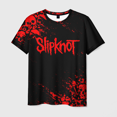 Мужская футболка 3D с принтом SLIPKNOT, вид спереди #2