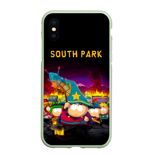 Чехол для iPhone XS Max матовый с принтом Южный Парк, вид спереди #2