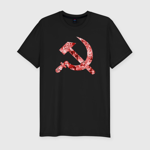 Мужская футболка премиум с принтом Ахегао СССР, вид спереди #2