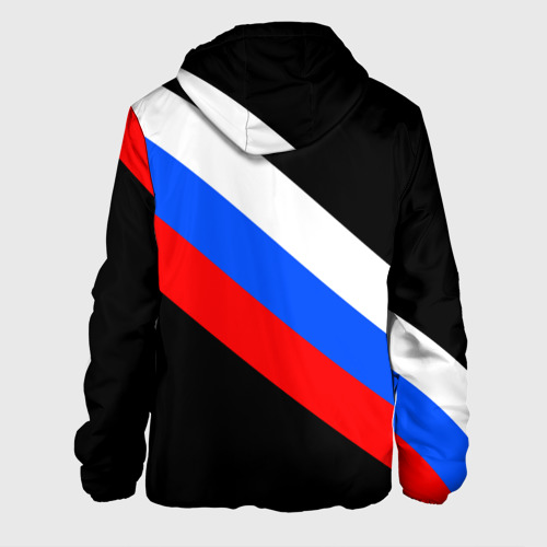 Мужская куртка 3D с принтом РОССИЯ, вид сзади #1