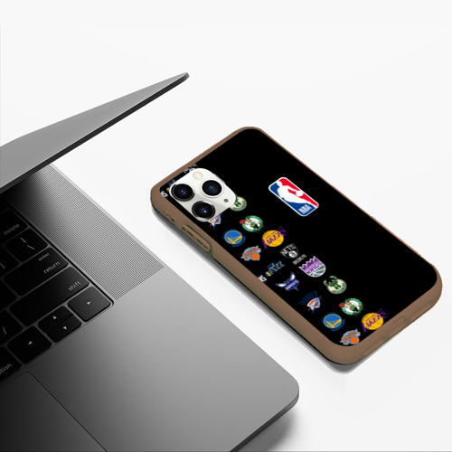 Чехол для iPhone 11 Pro Max матовый с принтом NBA (Team Logos 2), фото #5