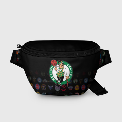 Поясная сумка 3D с принтом Boston Celtics 1, вид спереди #2