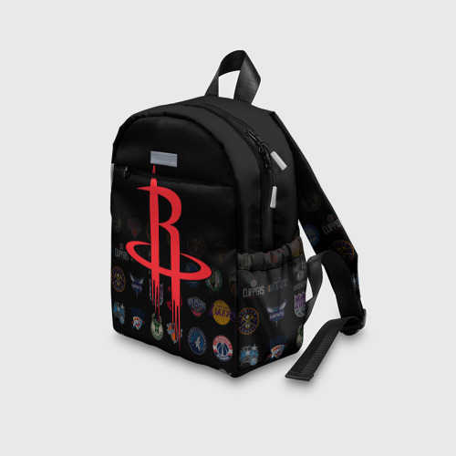 Детский рюкзак 3D с принтом Houston Rockets (2), вид сбоку #3