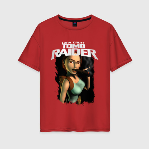 Женская футболка oversize с принтом TOMB RAIDER, вид спереди #2