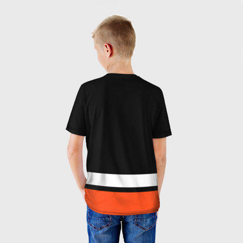 Детская футболка 3D с принтом Филадельфия Флайерз, вид сзади #2