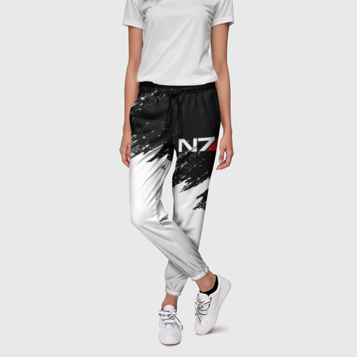 Женские брюки 3D с принтом MASS EFFECT N7, фото на моделе #1