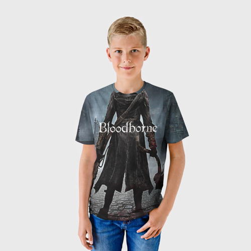 Детская футболка 3D с принтом Bloodborne, фото на моделе #1