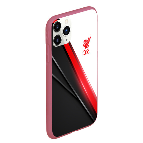 Чехол для iPhone 11 Pro Max матовый с принтом Liverpool FC, вид сбоку #3