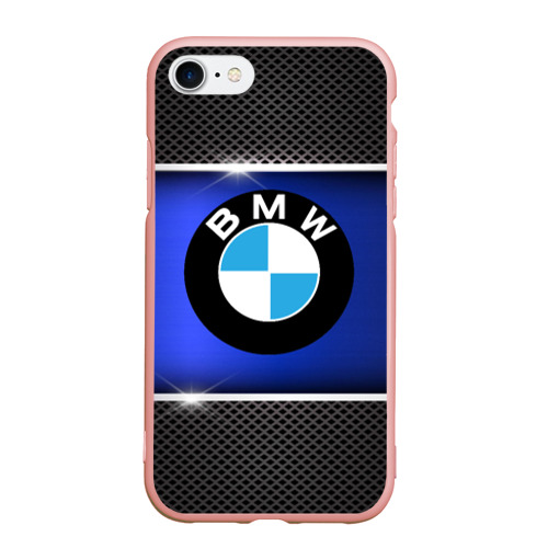 Чехол для iPhone 7/8 матовый с принтом BMW, вид спереди #2