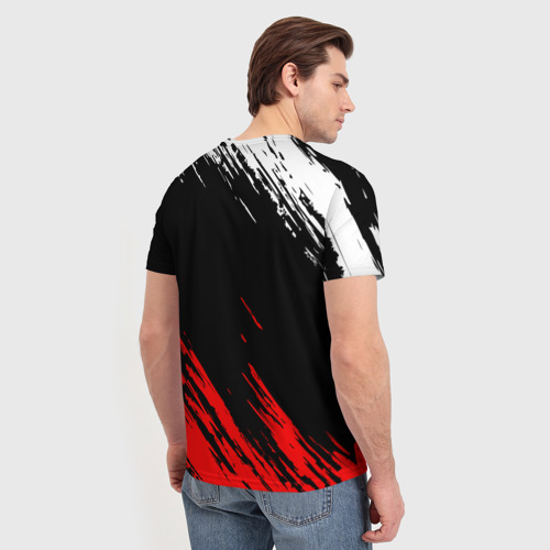 Мужская футболка 3D с принтом Россия, вид сзади #2