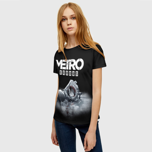 Женская футболка 3D с принтом METRO EXODUS, фото на моделе #1