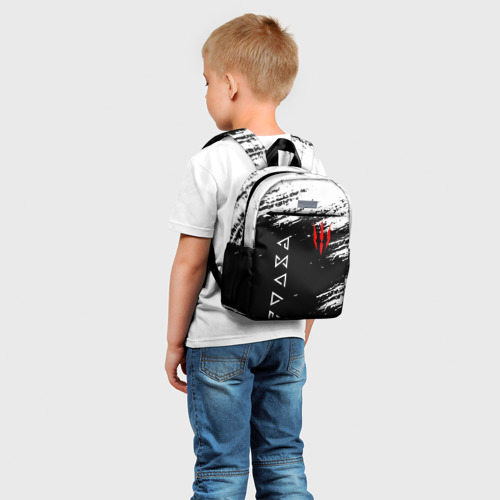 Детский рюкзак 3D с принтом ВЕДЬМАК, фото на моделе #1