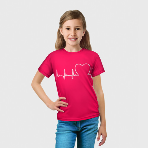 Детская футболка 3D с принтом Халат Кардиолога, вид сбоку #3
