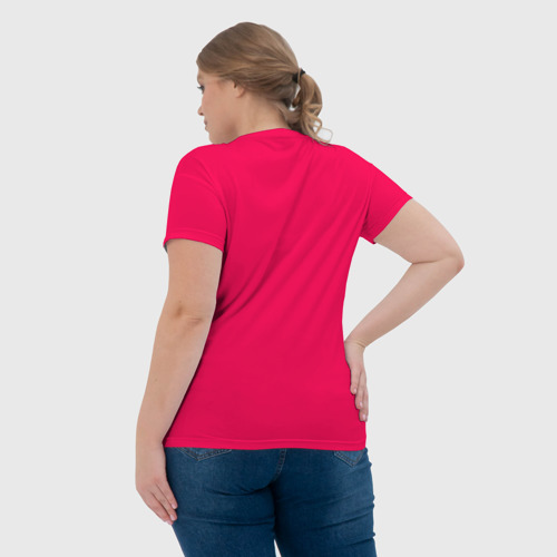 Женская футболка 3D с принтом Халат Кардиолога, вид сзади #2